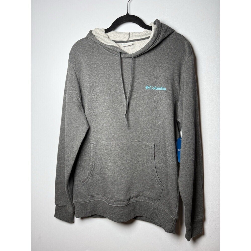 Columbia Men’s Hooded Pullover Truck Graphic Sweatshirt Gray Size Small NEW